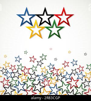 Olympics games stars background. Vector file layered for easy manipulation and customisation. Stock Vector