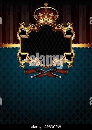 ornate frame, this illustration may be useful as designer work Stock Vector