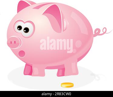 piggy bank. Also available as a Vector in Adobe illustrator EPS format, compressed in a zip file. The vector version be scaled to any size without ... Stock Vector