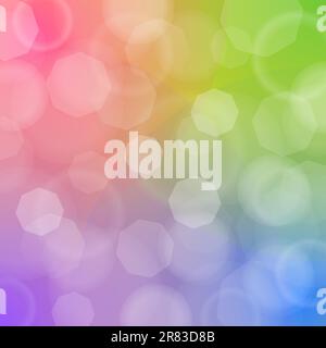 Vector Illustration of blured lights with red green blue and purple colors Stock Vector
