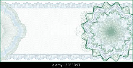 Elegant Guilloche Background for Gift Certificate, Voucher or Banknote / elements are in layers for easy editing Stock Vector