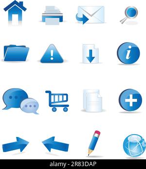 A collection of icons useful for website Stock Vector