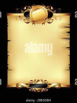 ornate frame, this illustration may be useful as designer work Stock Vector
