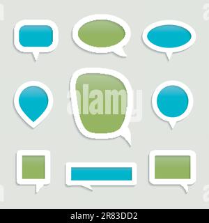 Set of bubbles for speech. Vector illustration. Stock Vector