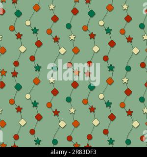 vector seamless christmas wraipping paper pattern,  eps 8 Stock Vector