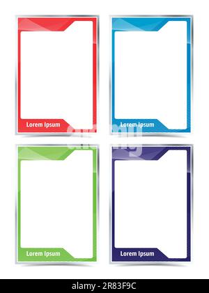 Hockey Player Trading Card Frame Border Template Design Flyer