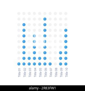 Dot stacks infographic chart design template for dark theme Stock ...