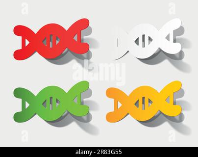 molecule in the form of a sticker Stock Vector