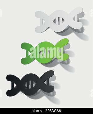 molecule in the form of a sticker Stock Vector
