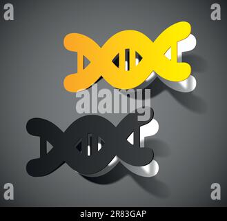 molecule in the form of a sticker Stock Vector