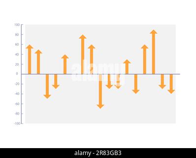 Two directions arrows infographic chart design template Stock Vector