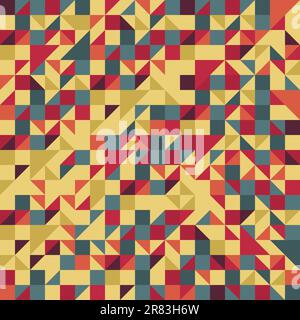 Geometric seamless pattern with triangles and squares Stock Vector