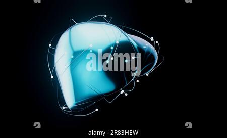 Abstract 3D view of the liver physiology Stock Photo