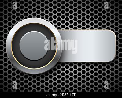 plate on metal background, eps10 Stock Vector