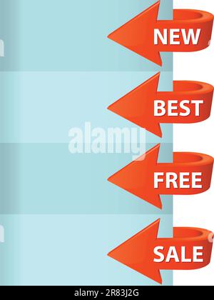 Set of elements of design multicoloured arrows in a vector Stock Vector