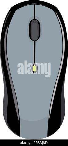 Color computer mouse isolated on white background Stock Vector