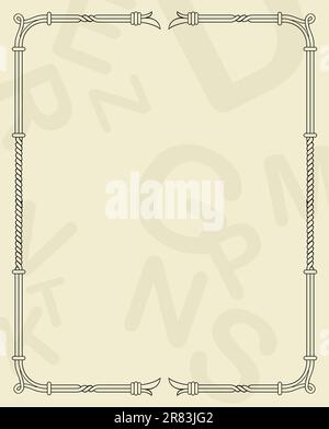 Elegance vertical square frame on color background Stock Vector