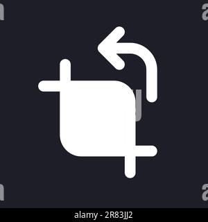 Cropping white pixel perfect solid ui icon Stock Vector