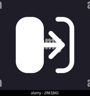 Transition white pixel perfect solid ui icon Stock Vector