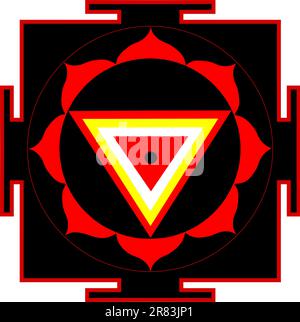 Sacred yantra of Shrimati Kali Stock Vector