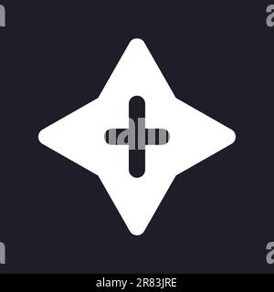 Blink transition white pixel perfect solid ui icon Stock Vector