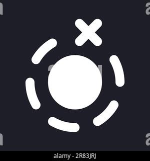 Remove breathe animation white pixel perfect solid ui icon Stock Vector