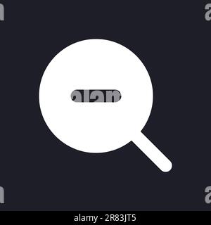 Zoom out transition white pixel perfect solid ui icon Stock Vector