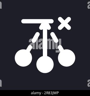Remove pendulum effect white pixel perfect solid ui icon Stock Vector