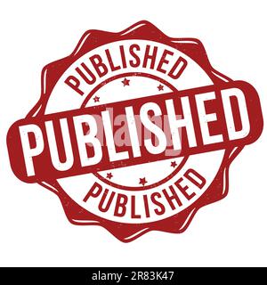 Published grunge rubber stamp on white background, vector illustration Stock Vector