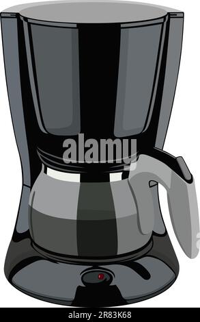 Coffee maker on white background Stock Vector