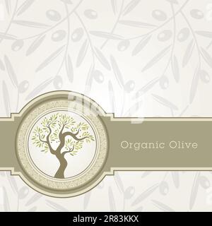 Olive oil vector label template Stock Vector