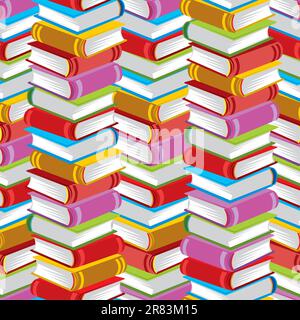 colorful repeating seamless vector patterns books Stock Vector