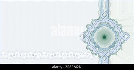 Secured Guilloche Background for Gift Certificate, Voucher or Banknote / elements are in layers for easy editing Stock Vector