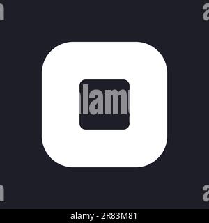 Background template white pixel perfect solid ui icon Stock Vector