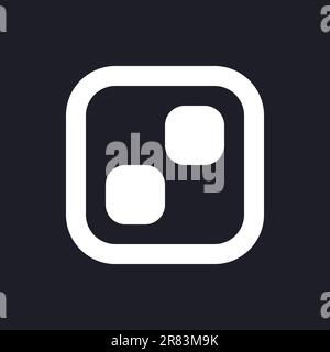 Pixelated transition effect white solid ui icon Stock Vector