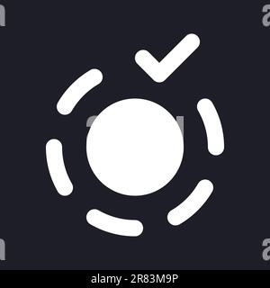 Apply breathe animation effect white pixel perfect solid ui icon Stock Vector