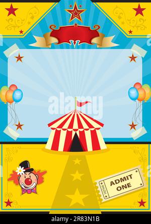 A circus tent on a beach! New background for a poster. Stock Vector