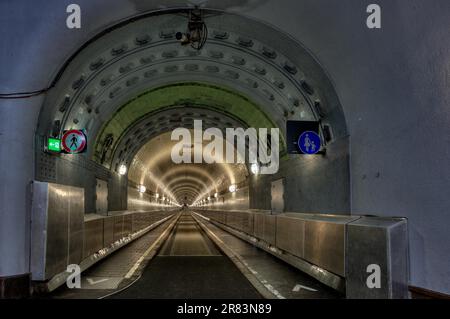 Free and Hanseatic City of Hamburg, Elbe Tunnel. Free and Hanseatic City of Hamburg, St. Pauli Elbe Tunnel Stock Photo