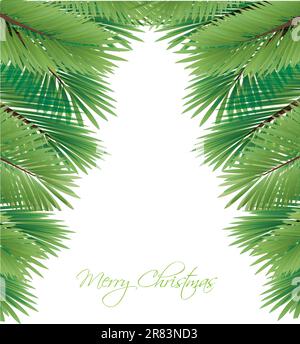 branches in the shape of Christmas tree Stock Vector