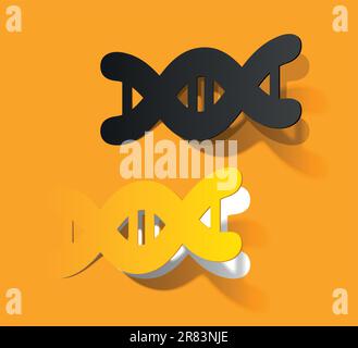 molecule in the form of a sticker Stock Vector