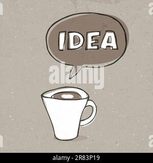 Cup of idea. Concept illustration, vector, EPS10 Stock Vector
