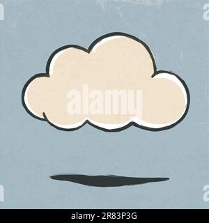 Cloud retro icon. Vector illustration, EPS10. Stock Vector