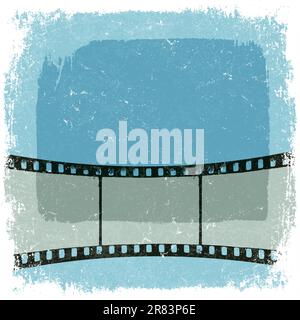 Grunge film strip poster. Vector, EPS10 Stock Vector