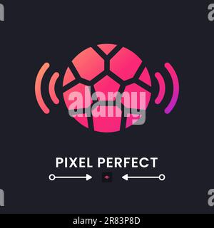 Sports broadcast pink solid gradient desktop icon on black Stock Vector