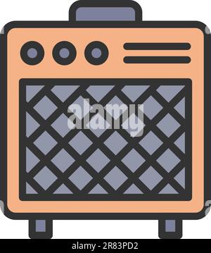Amp icon vector image. Stock Vector