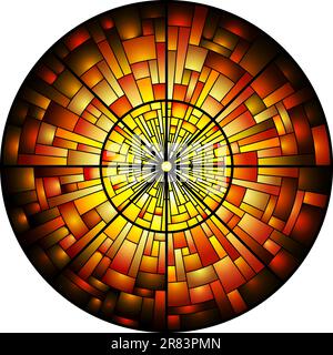 Illustration of a stained glass window Stock Vector