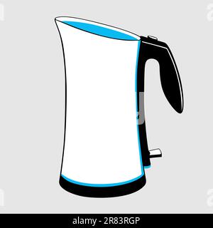 Electric kettle on light grey background Stock Vector