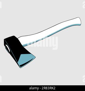 Big axe on light grey background Stock Vector
