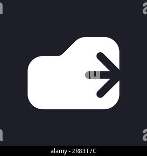 Logout white pixel perfect solid ui icon Stock Vector