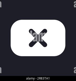 Remove background white pixel perfect solid ui icon Stock Vector